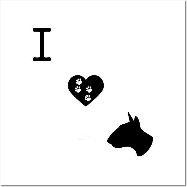 I LOVE BULL TERRIER Wall Art by Monstershirts